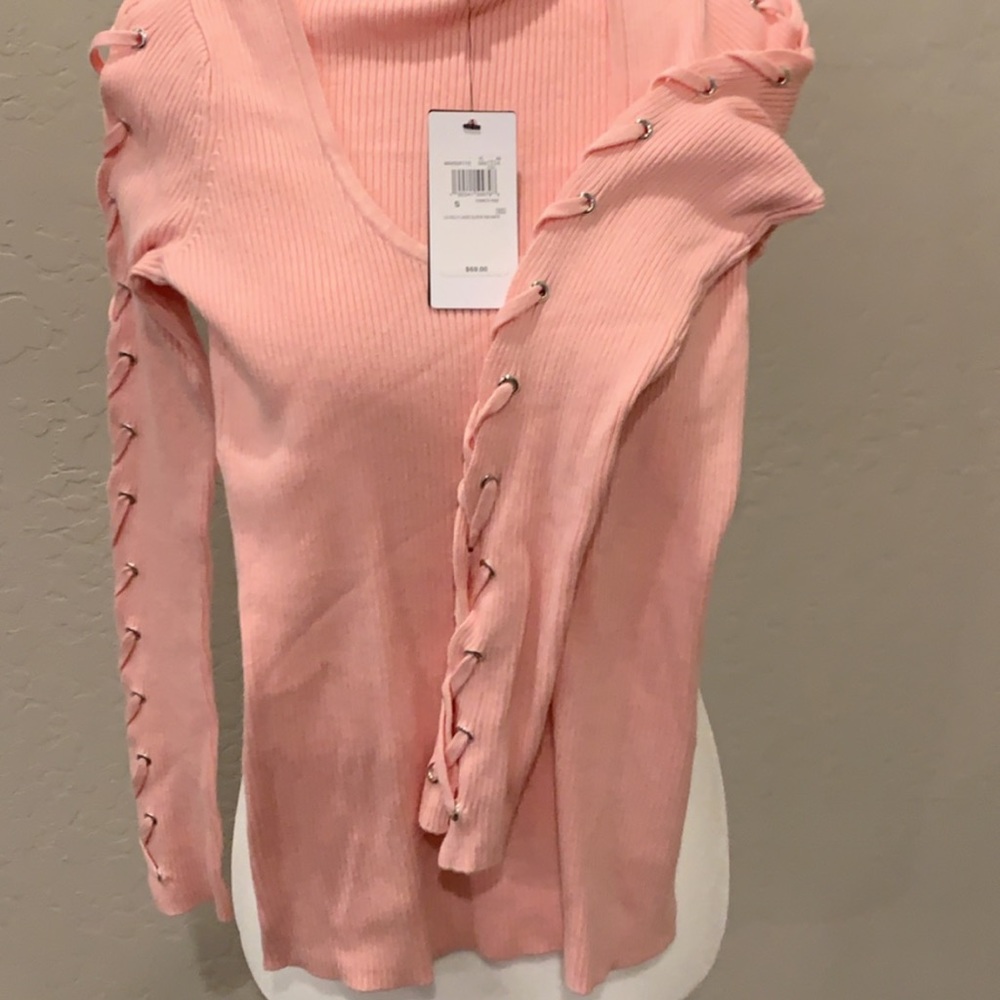 Guess pink tie sleeve